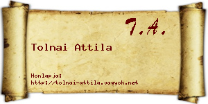 Tolnai Attila névjegykártya